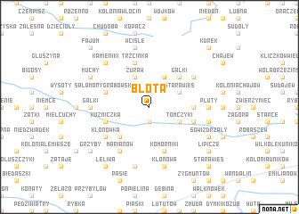 map of Błota