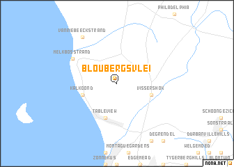 map of Bloubergsvlei