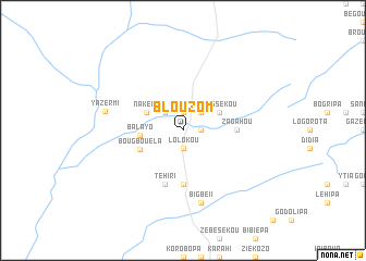 map of Blouzom