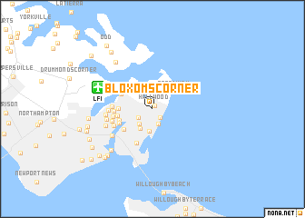 map of Bloxoms Corner