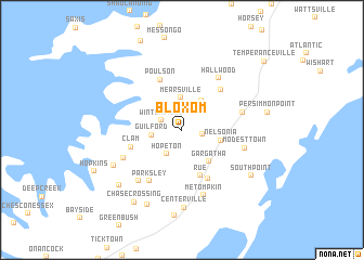 map of Bloxom