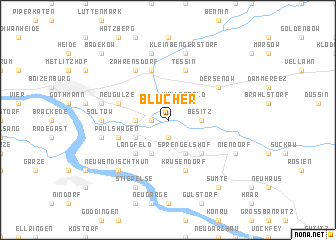 map of Blücher