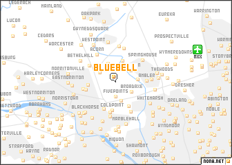 map of Blue Bell