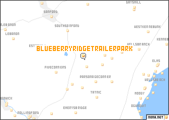 map of Blueberry Ridge Trailer Park