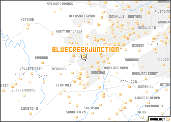 map of Blue Creek Junction