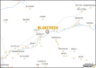 map of Blue Creek