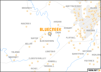 map of Blue Creek