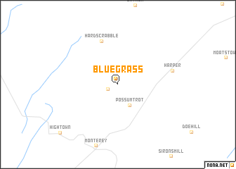 map of Blue Grass