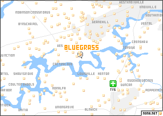 map of Blue Grass