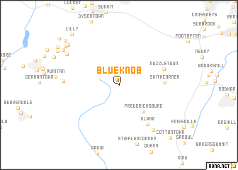 map of Blue Knob