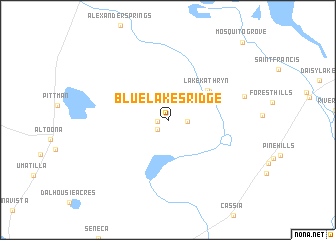 map of Blue Lakes Ridge