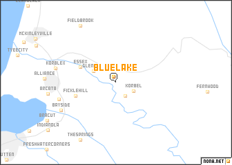 map of Blue Lake