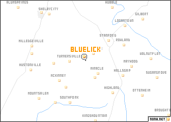 map of Blue Lick