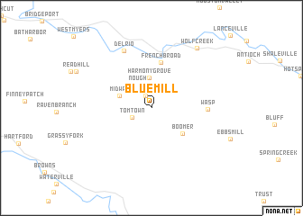 map of Blue Mill