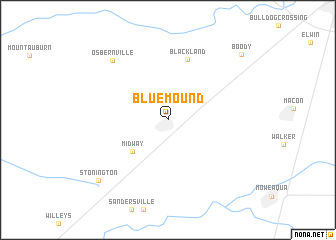 map of Blue Mound