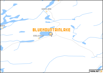 map of Blue Mountain Lake