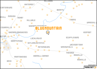 map of Blue Mountain
