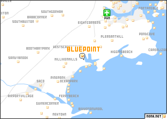 map of Blue Point