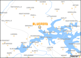 map of Blue Pond