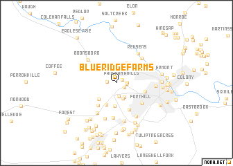 map of Blue Ridge Farms