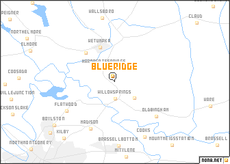 map of Blue Ridge