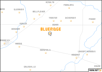 map of Blue Ridge