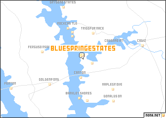 map of Blue Spring Estates