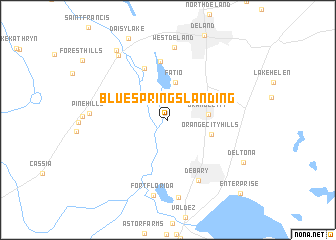 map of Blue Springs Landing