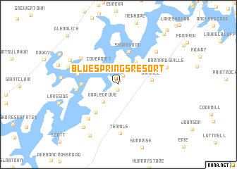 map of Blue Springs Resort