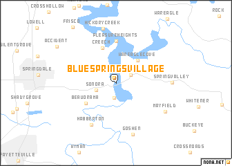 map of Blue Springs Village