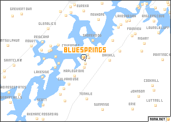 map of Blue Springs