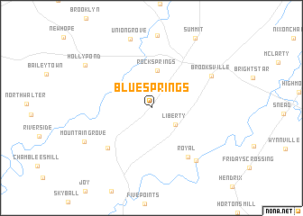 map of Blue Springs