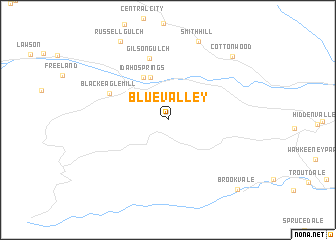 map of Blue Valley