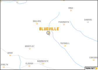 map of Blueville