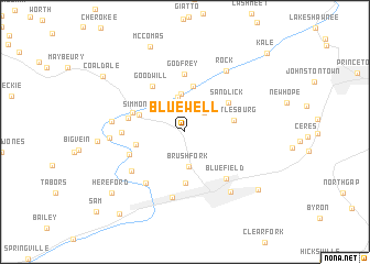 map of Bluewell