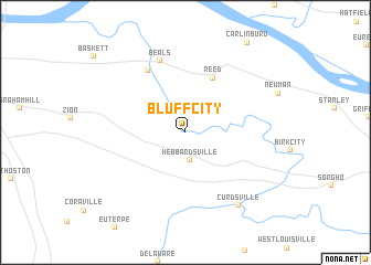 map of Bluff City