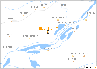 map of Bluff City