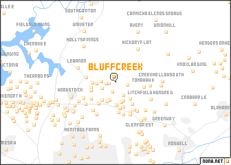 map of Bluff Creek