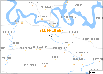 map of Bluff Creek