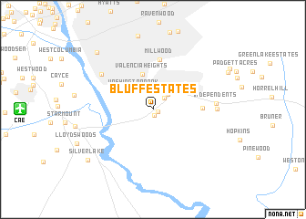 map of Bluff Estates