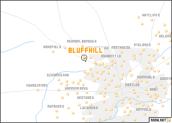 map of Bluff Hill