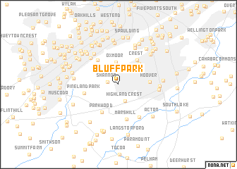 map of Bluff Park