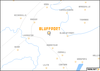 map of Bluffport