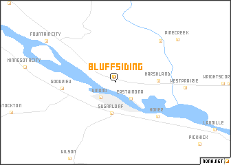 map of Bluff Siding