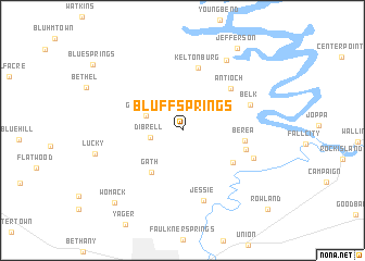 map of Bluff Springs