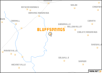 map of Bluff Springs