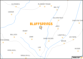 map of Bluff Springs