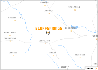 map of Bluff Springs