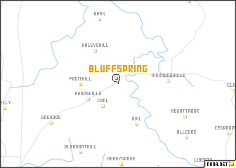 map of Bluff Spring