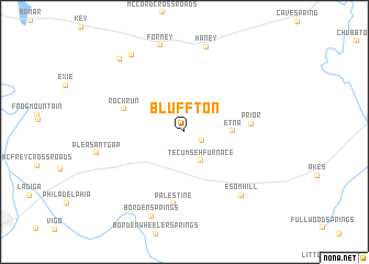 map of Bluffton